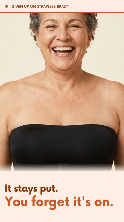 Front-Closing Strapless Bra — Smooth, Bare Back